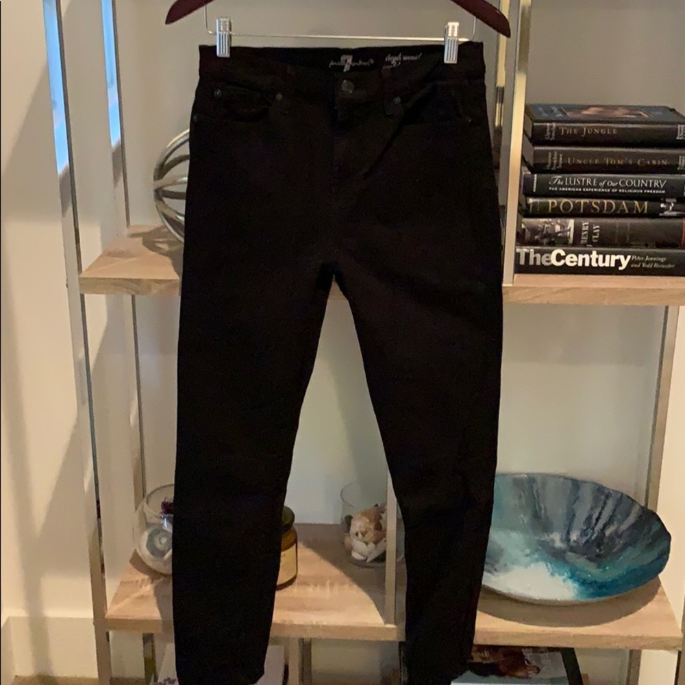 7 for all mankind Black denim jeans